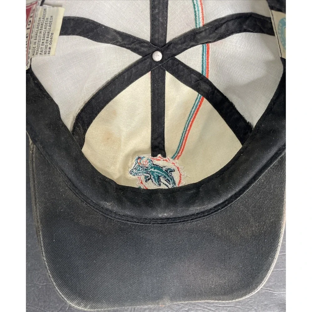 RARE Vintage Annco Miami‎ Dolphins NFL Adjustable Brown Hat Cap One Size #00476 - Picture 7 of 9